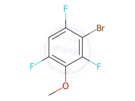 Chemical structure of Benzene, 2-bromo-1,3,5-trifluoro-4-methoxy-