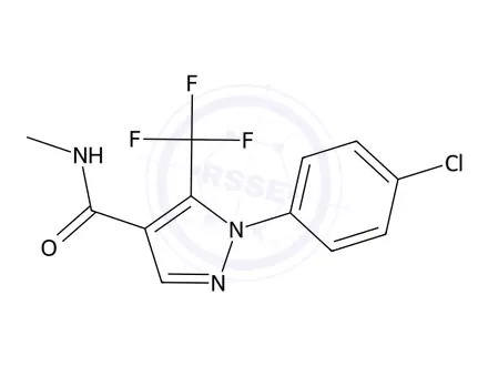 Chemical structure of 1-(4-Chlorophenyl)-N-methyl-5-(trifluoromethyl)-1H-pyrazole-4-carboxamide