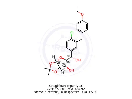 Chemical structure of Sotagliflozin Impurity 18