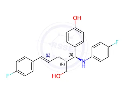 Chemical structure of Ezetimibe Lactam Cleaved Alcohol