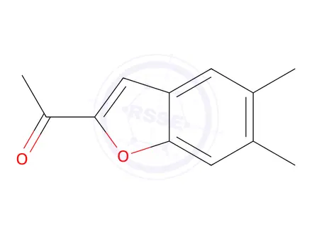 Chemical structure of 1-(5,6-dimethyl-1-benzofuran-2-yl)ethan-1-one