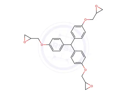 Chemical structure of Oxirane, 2,2',2''-(methylidynetris(phenyleneoxymethylene))(tris-