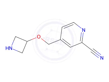 Chemical structure of 4-((Azetidin-3-yloxy)methyl)picolinonitrile