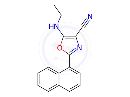 Chemical structure of 5-(Ethylamino)-2-(naphthalen-1-yl)-1,3-oxazole-4-carbonitrile