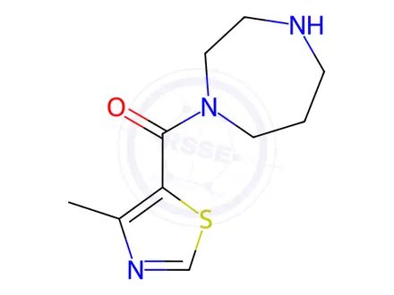 Chemical structure of 1-(4-Methyl-1,3-thiazole-5-carbonyl)-1,4-diazepane dihydrochloride