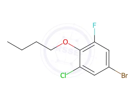 Chemical structure of Benzene, 5-bromo-2-butoxy-1-chloro-3-fluoro-