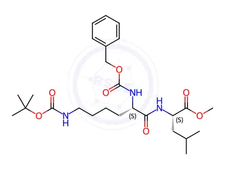 Chemical structure of Z-Lys(Boc)-Leu-OMe