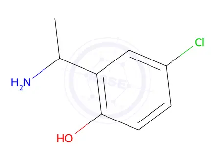Chemical structure of 2-(1-Aminoethyl)-4-chlorophenol hydrochloride