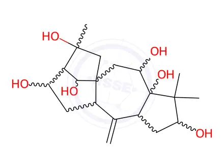 Chemical structure of (14R)-Grayanotox-10(20)-ene-3β,5,6β,12β,14,16-hexol