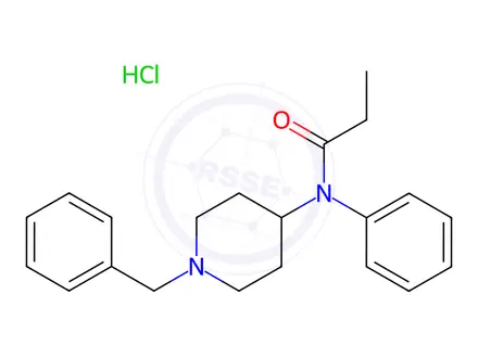 Chemical structure of N-(1-Benzylpiperidin-4-yl)-N-phenylpropanamide Hydrochloride