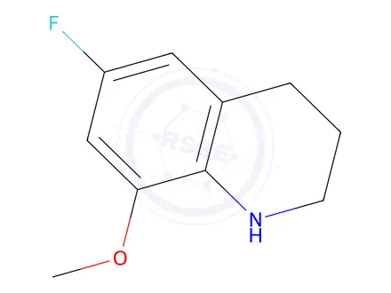 Chemical structure of 6-Fluoro-8-methoxy-1,2,3,4-tetrahydroquinoline