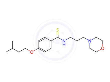 Chemical structure of p-(Isopentyloxy)-N-(3-morpholinopropyl)thiobenzamide