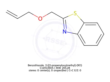 Chemical structure of Benzothiazole, 2-[(2-propenyloxy)methyl]-(9CI)