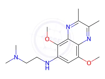 Chemical structure of N-(5,8-DIMETHOXY-2,3-DIMETHYLQUINOXALIN-6-YL)-N',N'-DIMETHYLETHANE-1,2-DIAMINE