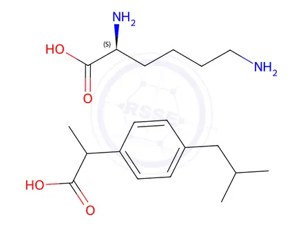 Chemical structure of Ibuprofen Lysinate