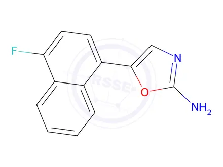 Chemical structure of 5-(4-Fluoronaphthalen-1-yl)oxazol-2-amine