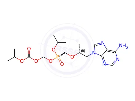 Chemical structure of Mono-POC Isopropyl Tenofovir (Mixture of Diastereomers)