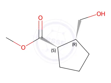 Chemical structure of rel-Methyl (1R,2S)-2-(hydroxymethyl)cyclopentane-1-carboxylate