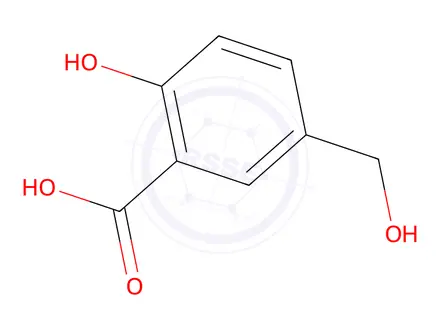 Chemical structure of 2-hydroxy-5-(hydroxymethyl)benzoic acid