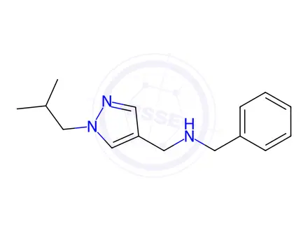 Chemical structure of benzyl[(1-isobutyl-1H-pyrazol-4-yl)methyl]amine