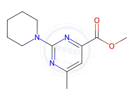 Chemical structure of Methyl 6-methyl-2-(piperidin-1-yl)pyrimidine-4-carboxylate