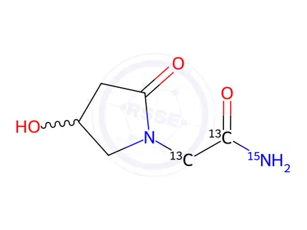 Chemical structure of Oxiracetam-13C2-15N