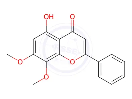 Chemical structure of 5-Hydroxy-7,8-dimethoxyflavone