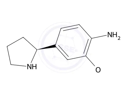 Chemical structure of (S)-2-methoxy-4-(pyrrolidin-2-yl)aniline