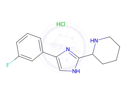 Chemical structure of 2-(4-(3-Fluorophenyl)-1h-imidazol-2-yl)piperidine hydrochloride