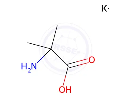 Chemical structure of potassium 2-amino-2-methylpropionate octahydrate