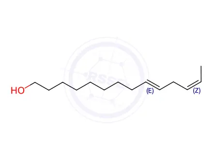 Chemical structure of (9E,12Z)-9,12-Tetradecadienol