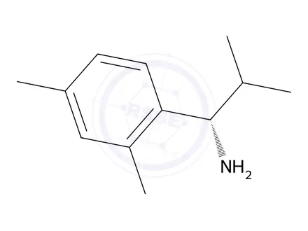 Chemical structure of (S)-1-(2,4-dimethylphenyl)-2-methylpropan-1-amine