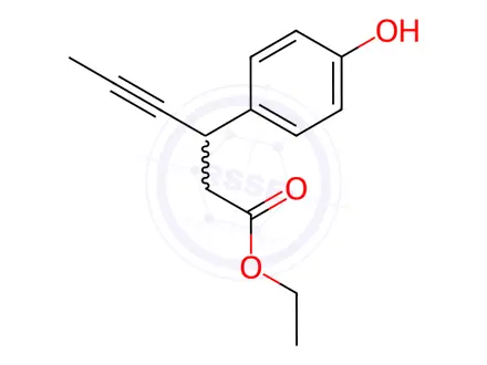 Chemical structure of ethyl 3-(4-hydroxyphenyl)hex-4-ynoate