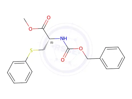 Chemical structure of Methyl N-((Benzyloxy)carbonyl)-S-phenyl-D-cysteinate