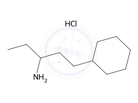 Chemical structure of 1-Cyclohexylpentan-3-amine hydrochloride