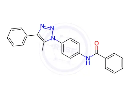 Chemical structure of N-(4-(5-Methyl-4-phenyl-1H-1,2,3-triazol-1-yl)phenyl)benzamide