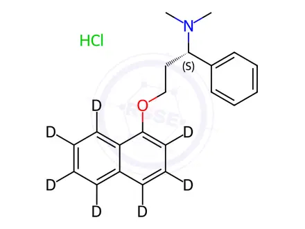 Chemical structure of Dapoxetine-D7 Hydrochloride