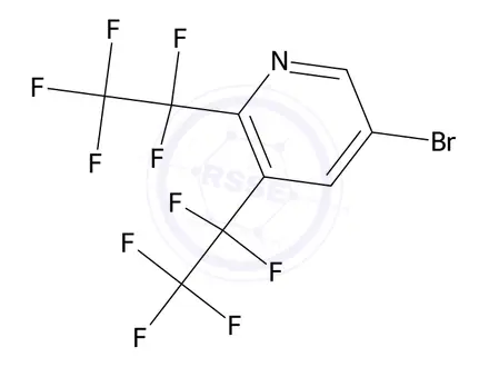 Chemical structure of 5-Bromo-2,3-bis-pentafluoroethyl-pyridine