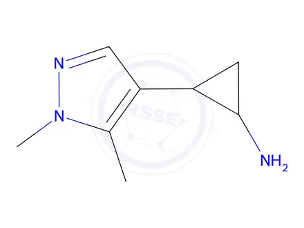 Chemical structure of 2-(1,5-Dimethyl-1h-pyrazol-4-yl)cyclopropan-1-amine