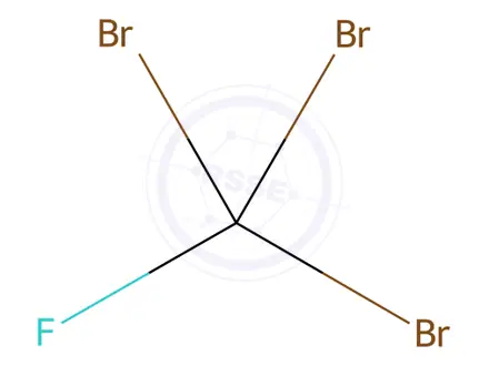 Chemical structure of tribromofluoromethane