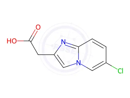 Chemical structure of 2-(6-Chloroimidazo[1,2-a]pyridin-2-yl)acetic acid