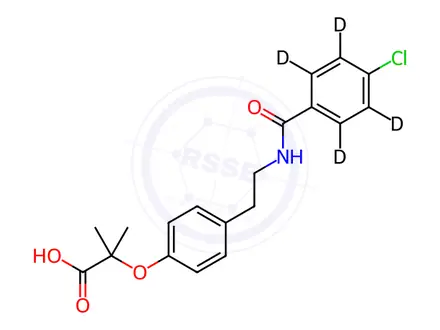 Chemical structure of Bezafibrate-d4
