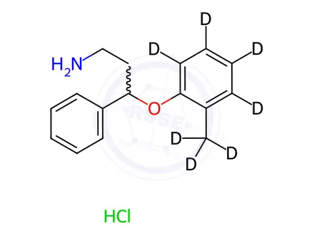 Chemical structure of Desmethyl Atomoxetine-d7 Hydrochloride Salt