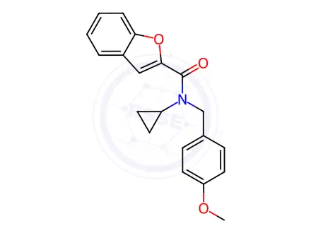 Chemical structure of n-Cyclopropyl-N-[(4-methoxyphenyl)methyl]-1-benzofuran-2-carboxamide