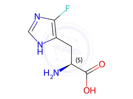 Chemical structure of Histidine, 5-fluoro-