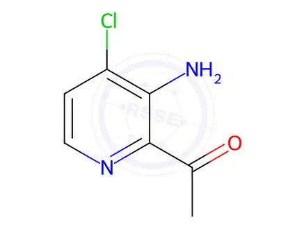 Chemical structure of 1-(3-Amino-4-chloropyridin-2-yl)ethan-1-one