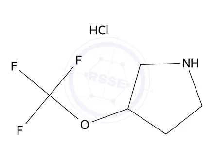 Chemical structure of 3-(Trifluoromethoxy)pyrrolidine hydrochloride