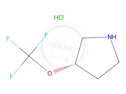 Chemical structure of (S)-3-(Trifluoromethoxy)pyrrolidine hydrochloride