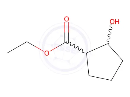 Chemical structure of Ethyl 2-Hydroxycyclopentanecarboxylate