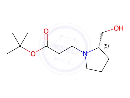 Chemical structure of tert-butyl 3-[(2S)-2-(hydroxymethyl)pyrrolidin-1-yl]propanoate